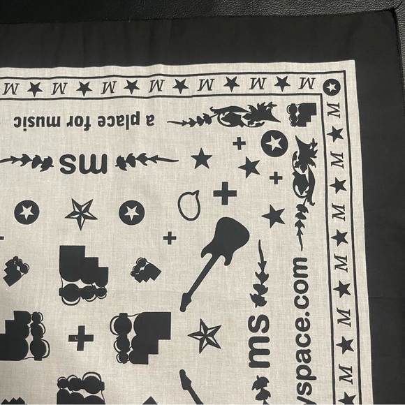 Rare Vintage MySpace Promotional Bandana warped tour early 2000’s - Picture 2 of 7